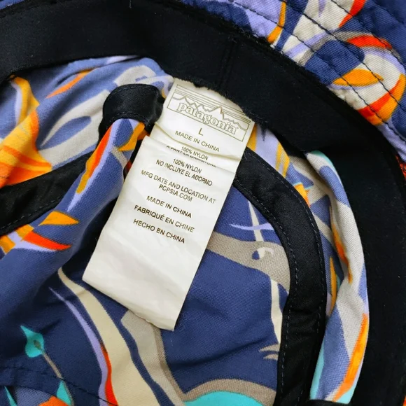 PATAGONIA Wavefarer Bucket Hat Piton Paradise Rare Birds of Paradise - Picture 7 of 9